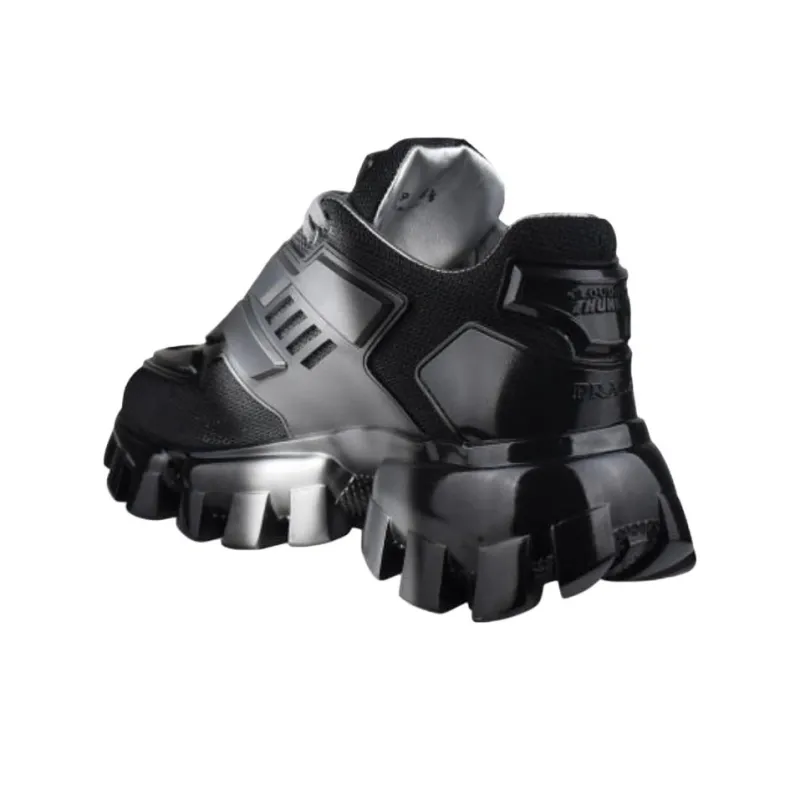 PRADA Cloudbust Thunder Low Top Casual Shoes Women's Silver Black-3