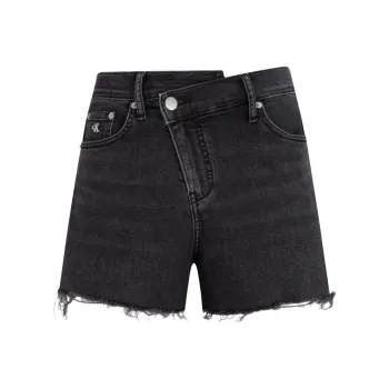 CALVIN KLEIN Denim Shorts Women's Denim Black