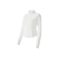 Stand Collar Cinched Waist Style-White