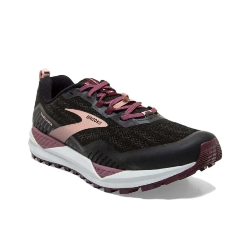Brooks Anti Slip Wear Resistant Low Top Trail Running Shoes Women's Black-2