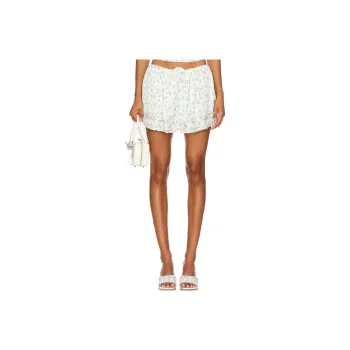 FOR LOVE & LEMONS Casual Short Skirts Women's Blue White