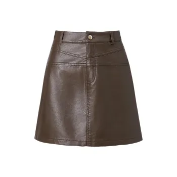 TOUCH Casual Short Skirts Women's Dark Coffee