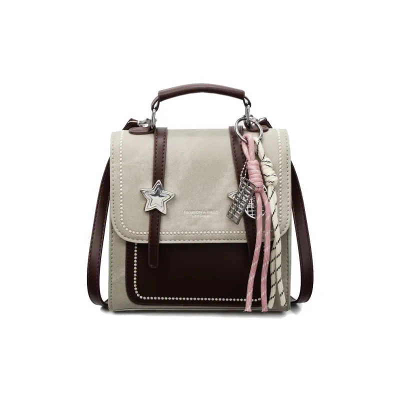 Bueno PU Backpack Women's Denim Blue/Dark Tea/Ecru-9