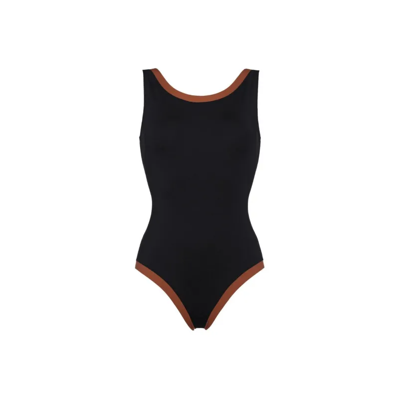 Eres Sombrero Contrast edge One piece Swimsuit-0