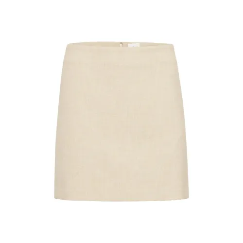 ARITZIA Wilfred Classic Mini Skirt Casual Short Skirts Women's Heather Chrome/Stone Heather Oat Beige