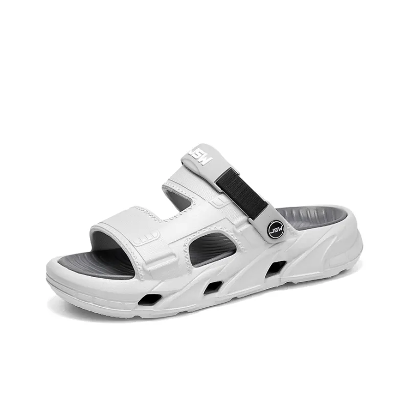 JEANSWEST Beach Sandals Men Black Warrior/Khaki Brown/Lunar Gray-15
