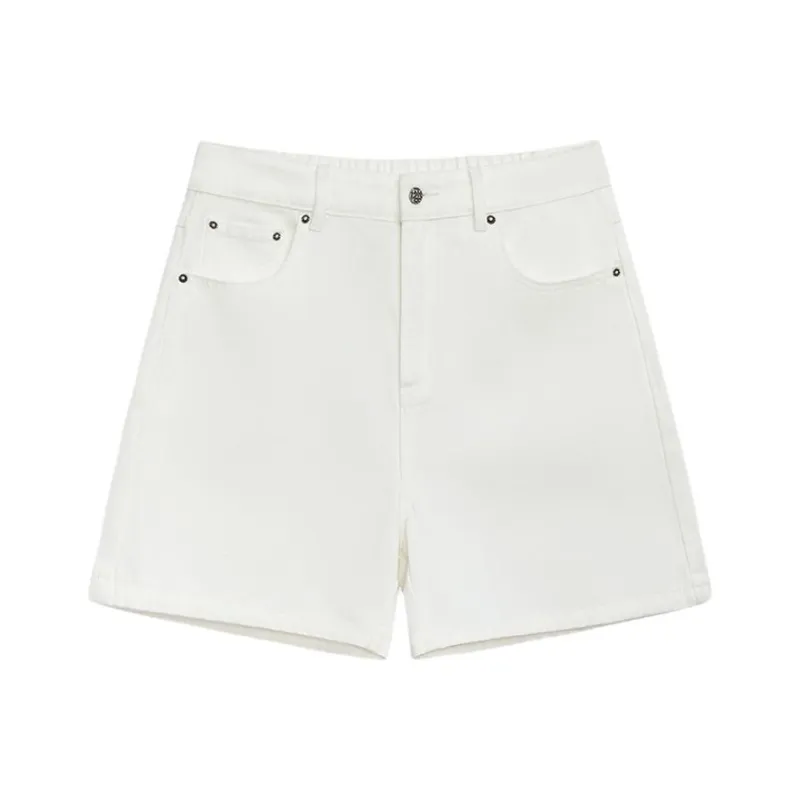 Broadcast Denim Shorts Women's Raw White-0