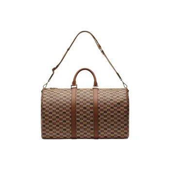 MOREAU Polyurethane Travel Bag Women's Camel Brown