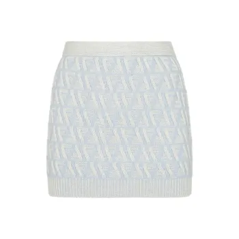 FENDI Ff Logo Intarsia Knit Mini Skirt