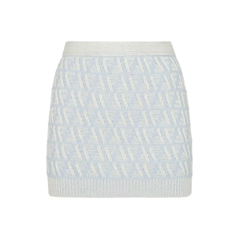 FENDI Ff Logo Intarsia Knit Mini Skirt-0