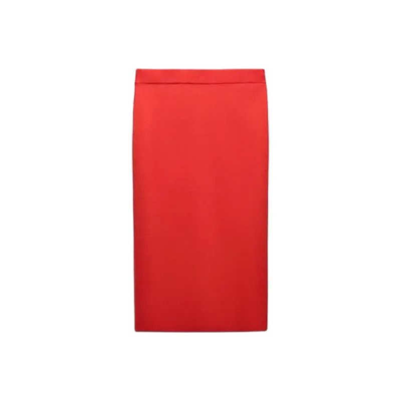 ZARA Casual Long Skirts Women's Red-0
