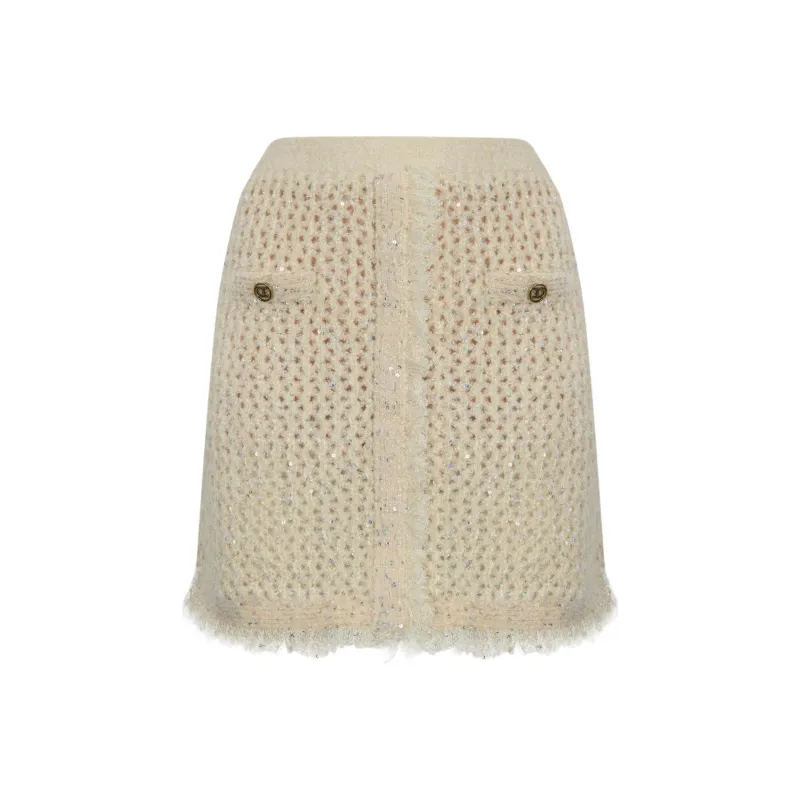 TWINSET MILANO Casual Short Skirts Women's Beige-0
