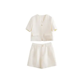 Olrain Skirt Set Women's Apricot Yellow