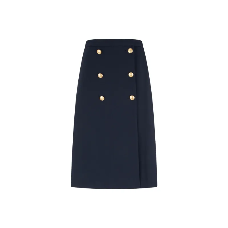 Tommy Hilfiger Casual Long Skirt Women's Navy Blue-0
