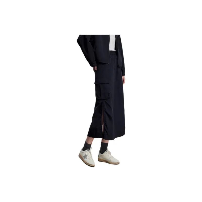 Initial Language Skirt Set Women's Black-2