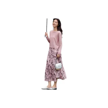 Mo Han Yi Mei Skirt Set Women's Pink