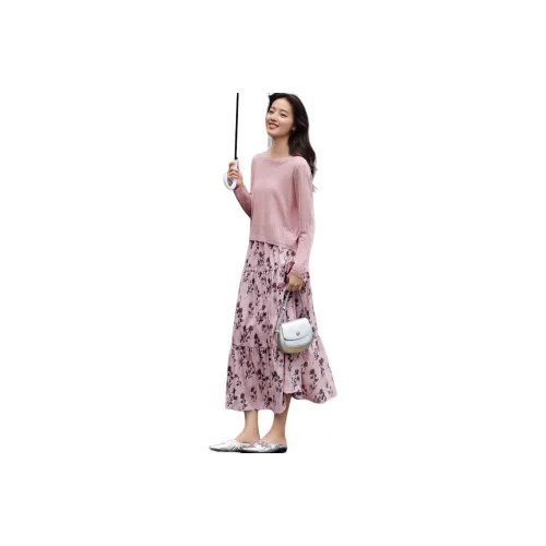 Mo Han Yi Mei Skirt Set Women's Pink