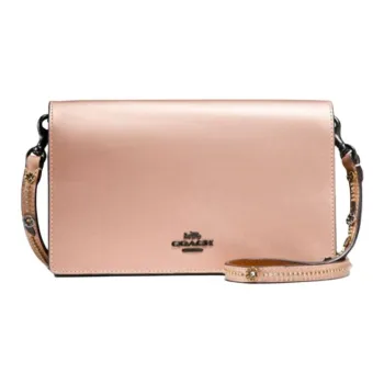 COACH Callie Leather Clutch Regular Women's Metallic Pink