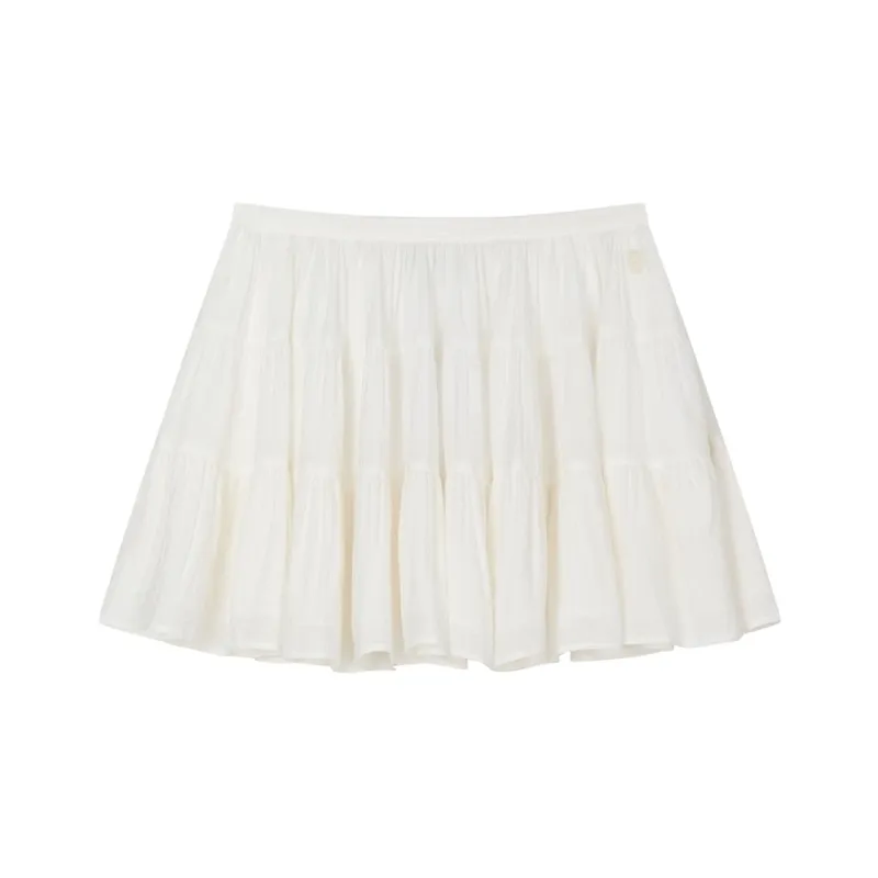 Teenie Weenie Casual Short Skirts Women's Ivory White-0