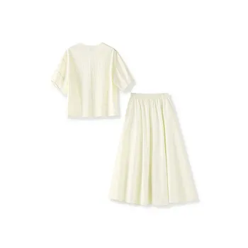 CHARM PICK Skirt Set Women's Light Yellow