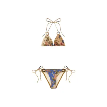 Zimmermann August Spliced Ring Tie Bikini Set