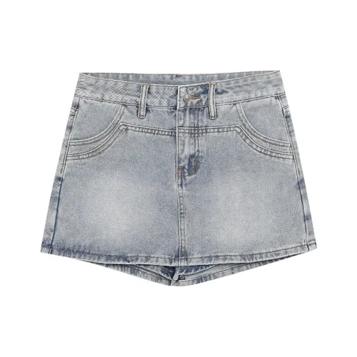 QUIET ANGEL Denim Short Skirts Women's
