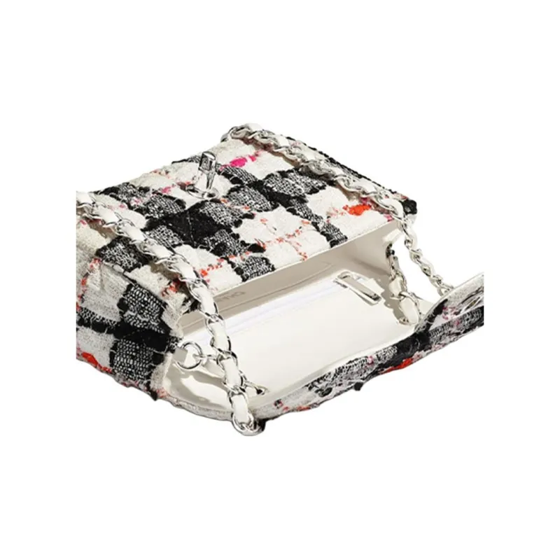 CHANEL Canvas Flap Bag, Chain Bag, Crossbody Bag, Shoulder Bag Women's Multicolor-3