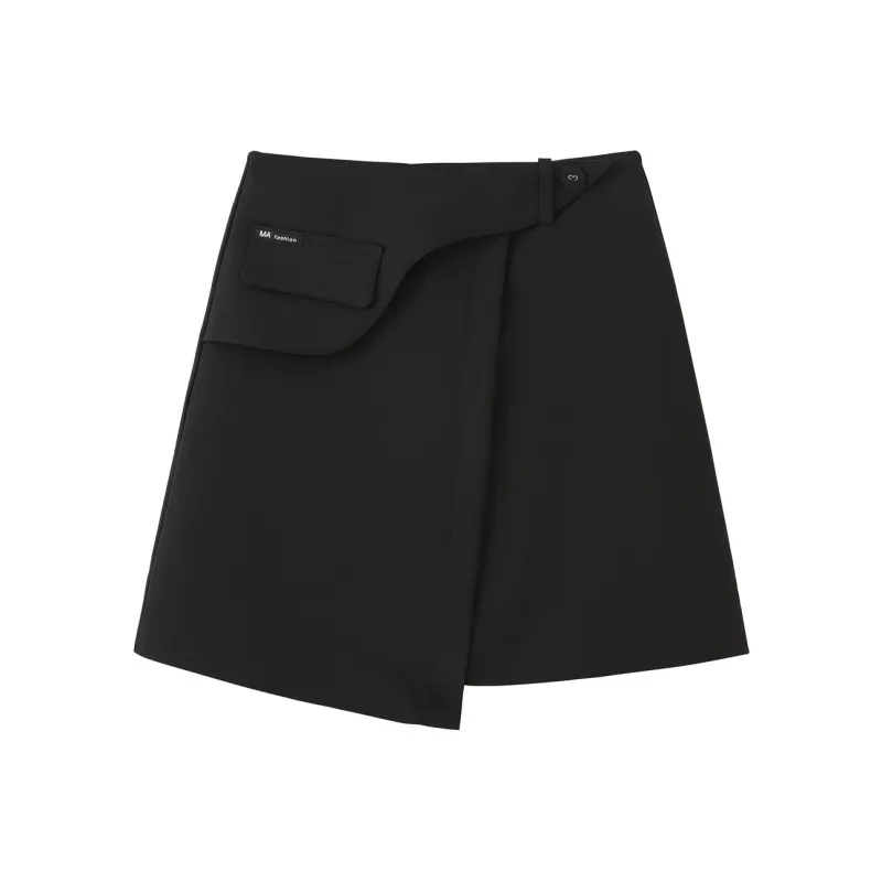 0571 Family Casual Short Skirts Women's Black-0