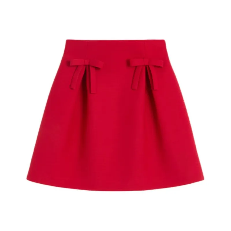 Valentino Bow Detailed Pleated Mini Skirt-0