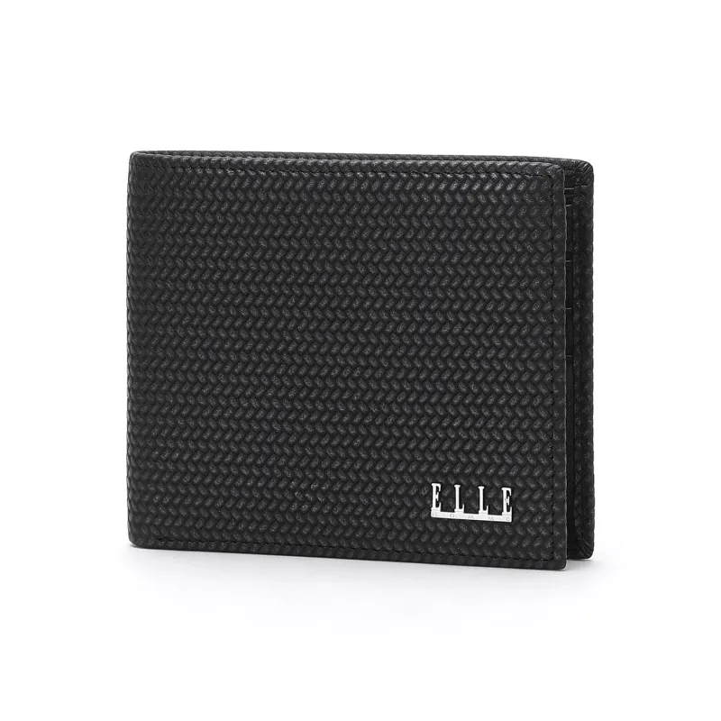 ELLE HOMME Cow Leather Wallet Regular Men's Black-1