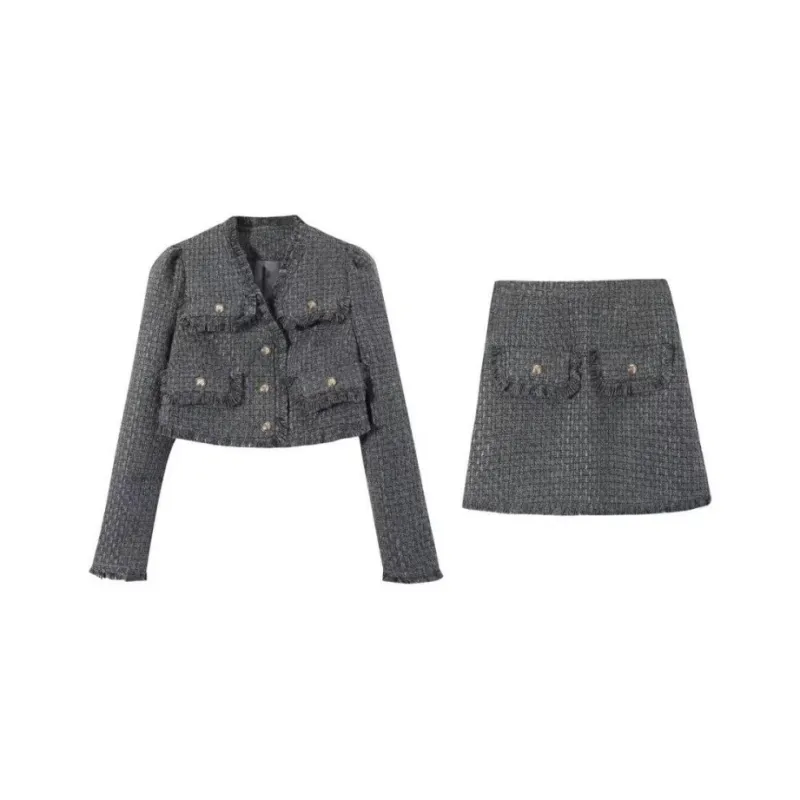 PAIN OR PLEASURE Skirt Set Women's Gray-0
