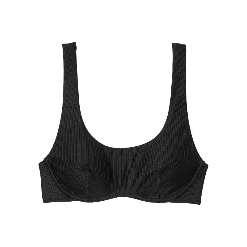 Victoria's Secret PINK THE WAVE BIKINI TOP / Pure Black Bikini Women's Pure Black-0