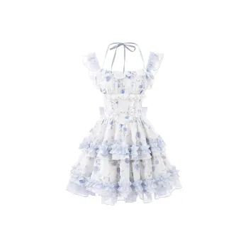 SYEEE WITH U Sleeveless Dress Women's Lady Heather Blue