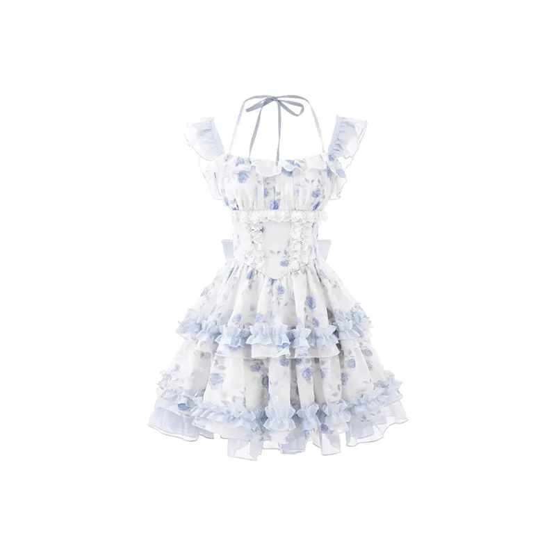 SYEEE WITH U Sleeveless Dress Women's Lady Heather Blue-0