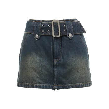 ONLY Denim Short Skirts Women's J35 510 Washed Denim Blue