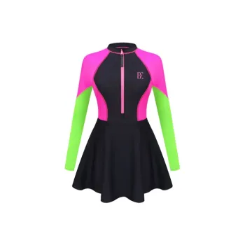 BALNEAIRE One-Piece Swimsuits Women's Extraordinary Magenta/Neon Green Color Block