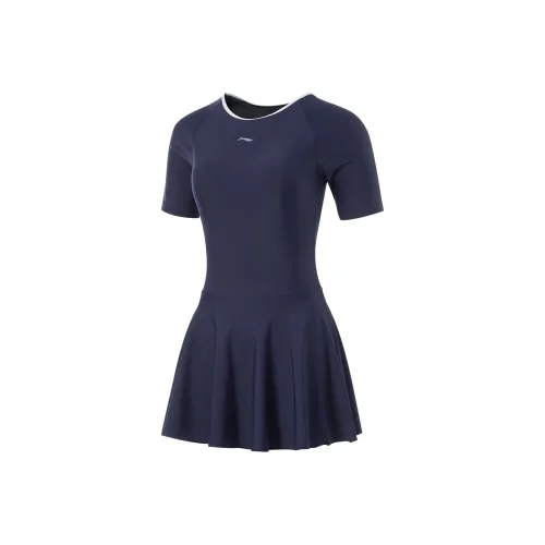 LiNing One piece Swimsuit Women's Sailor Blue