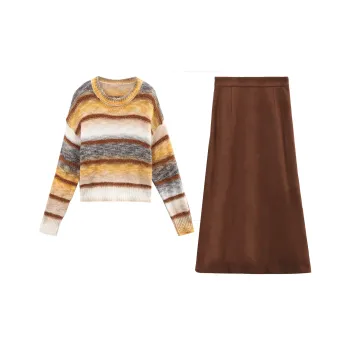 A Paradise For Awakening Skirt Set Women's Coffee