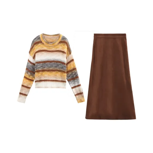 A Paradise For Awakening Skirt Set Women's Coffee