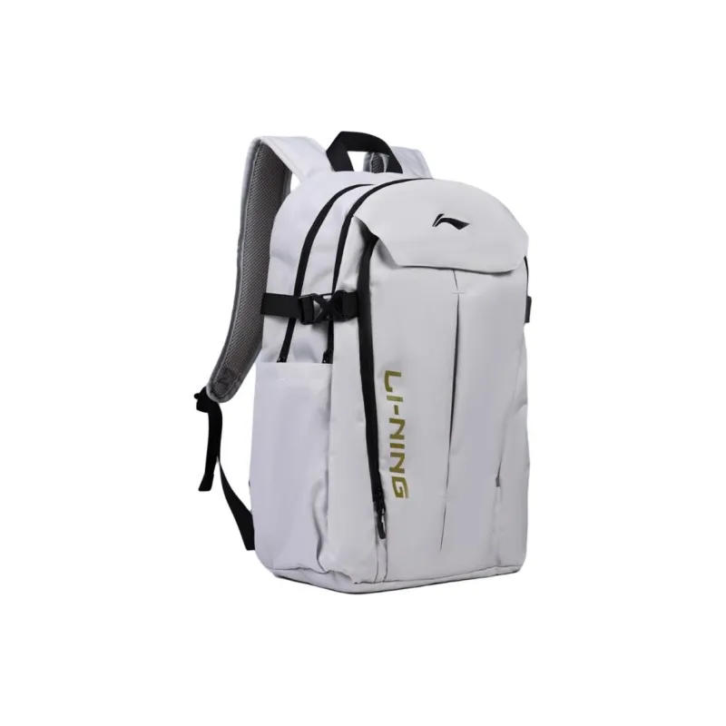 LiNing Polyester Backpack Regular Unisex Black/Light Lime/Blue-6