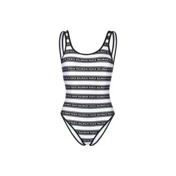 BALMAIN FW22 One piece Swimsuit Women's White