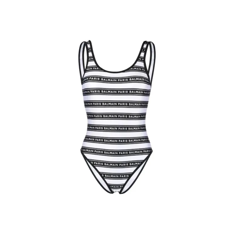 BALMAIN FW22 One piece Swimsuit Women's White-0