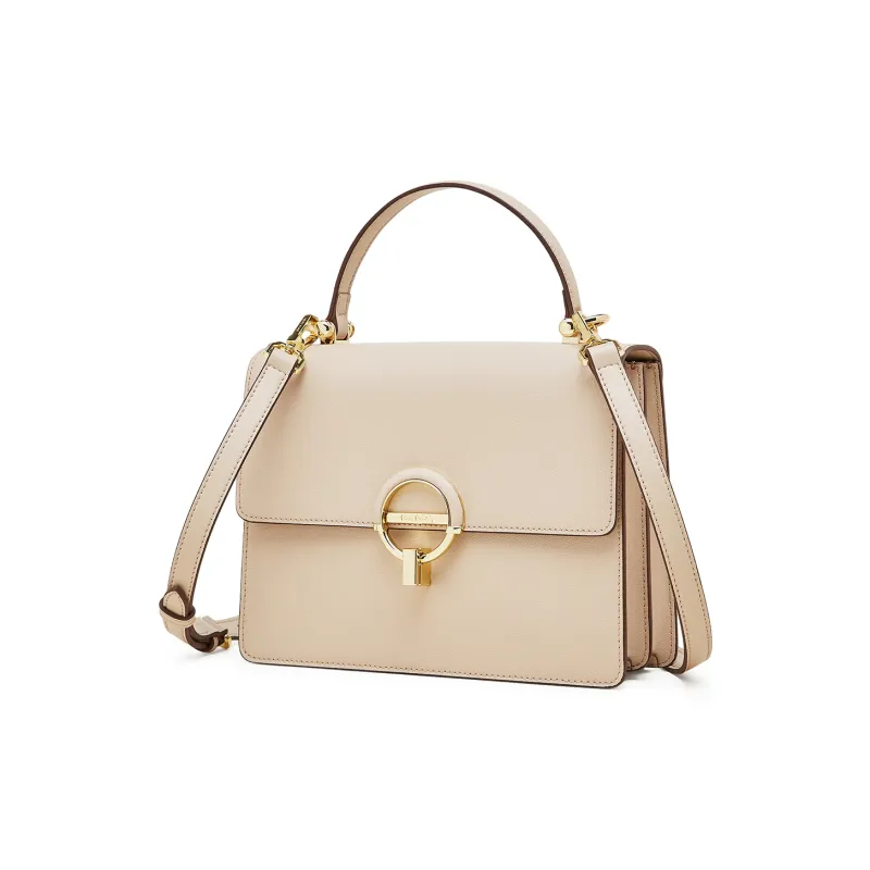 PIERRE CARDIN Genuine Cow Leather Shoulder Bag, Crossbody Bag, Handbag Regular Women's Beige-19