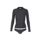 Set (Black Long-Sleeved Shirt+Black Swimming Shorts)