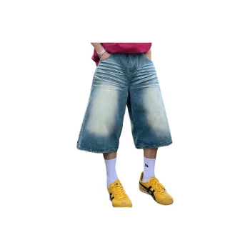 RASHOMONG Denim Shorts Unisex Blue
