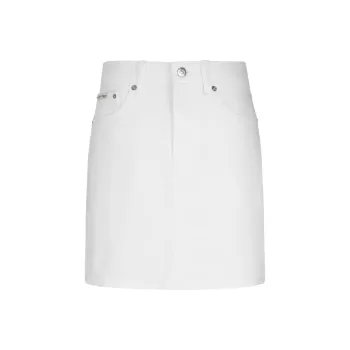 CALVIN KLEIN Casual Short Skirts Women's Denim White