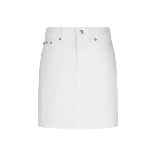 CALVIN Joggers Casual Short Skirts Women's Denim White