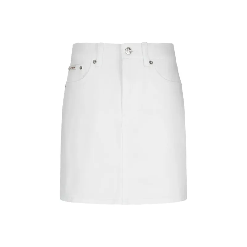 CALVIN KLEIN Casual Short Skirts Women's Denim White-0