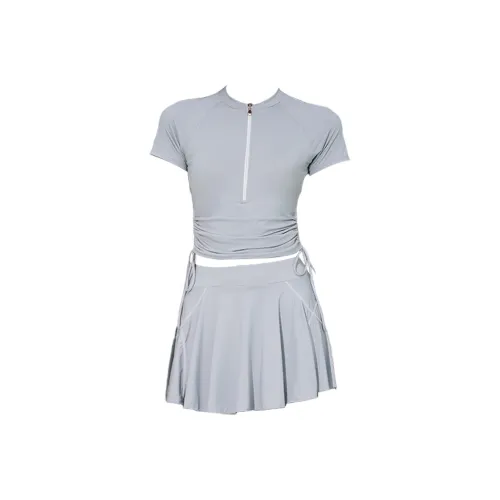 Hao Zhilang Two Piece Swimsuits Women's Gray