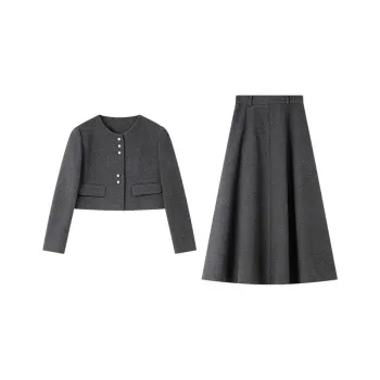 VIMLY Skirt Set Women's Dark Gray
